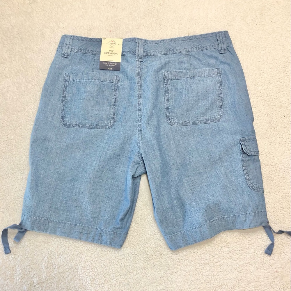 St. John's Bay Women's Cargo Bermuda Shorts - Picture 2 of 8